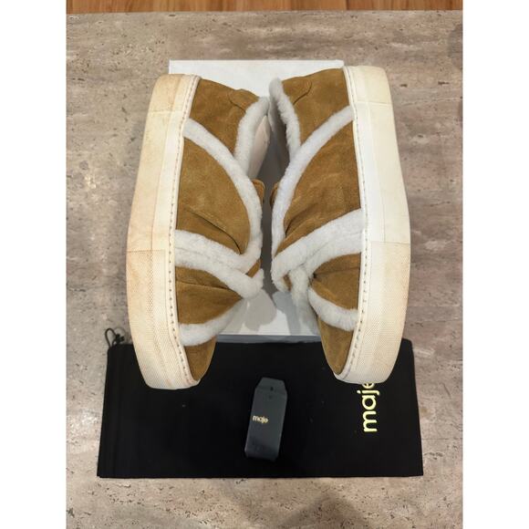 MAJE Suede Slip on Sneakers with Shearling Trim size 36 / 5.5 US - Picture 5 of 8